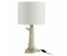 Paris Prix - Lampe à Poser Enfant ourson 46cm Gris - Lampes