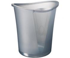 LEITZ ALLURA CORBEILLE À PAPIER EN POLYPROPYLÈNE 18 L 100% RECYCLABLE GRIS TRANSPARENT - Accessoire de cuisine