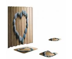 Trois dimensions toilettes Scenic rideau de douche fraîche coussin 4 jeux BT349 - Accessoires salles de bain et WC