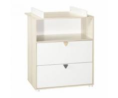BABY PRICE ENZO Commode a langer 2 tiroirs 1 niche - Table et chaise