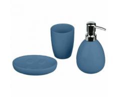 Set de 3 Accessoires Salle de Bain Sun Bleu Marine - Accessoires de bain
