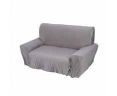 Housse de Canapé Sofa Fauteuil En Polyester Elastique Moderne (2 PLACES, Gris) - Textile séjour