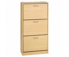 Meuble à chaussures 3 tiroirs en bois hêtre - MC4012 - Meubles à chaussures