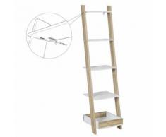 SoBuy® FRG229-WN Étagère échelle escalier Bibliothèque 5 Niveaux Rangement séjour Salon Salle de Bain décoration Bureau - Rangement de l'atelier