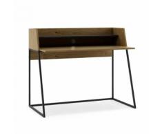 Mc Haus - Bureau Office Desk Office Kala bois et blanc ou noir 120x62x89cm - Chevalets et pupitres de conférence