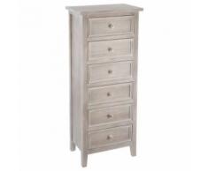 Chiffonnier 6 Tiroirs Charme - H. 113 cm - Marron - Commodes