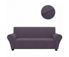 vidaXL housse de canapé en polyester jersey extensible anthracite - Textile séjour