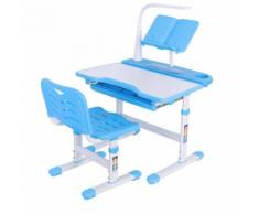 Set de Table et Chaise Ergonomique Enfant Hauteur Ajustable Lampe pour Enfants - Bureaux