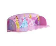 Etagère murale en bois couleur rose motif Princesses - Dim : H 20 x L 60 x P 21 cm -PEGANE- - Etagères enfant