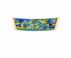 Applique murale design BARCA Or 24 Carats 2 ampoules Bleu Aqua - Appliques et spots