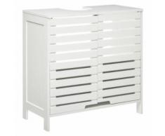 Meuble sous lavabo salle bain 2 portes blanc Sicela - Meubles de salle de bain