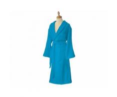 Peignoir de bain Liou Bleu Cyclades coloris Bleu Cyclades, Taille XL (48/50) - Linge de bain