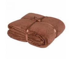 TECTAKE Plaid Canapé avec Manches Doux en Polyester 200 cm x 170 cm Marron - Textile séjour