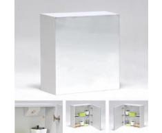 Armoirette AVENTIS 1 porte miroir / Blanc - Armoire