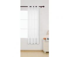 Deconovo Voilage Blanc à Oeillets Rideau Voilage Enfant Effet Lin Rideaux Enfants Voile Fenetre 140x180cm - Rideaux et stores