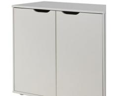 Vipack Pino Commode 2 Portes MDF Blanc 85,5 x 43 x 72 cm - Commodes et plans à langer