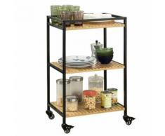 SoBuy® FKW65-N Chariot de Service Desserte de Cuisine à roulettes Meuble de Rangement Chariot de Cuisine Salle de Bain Roulant L47xP33cmxH78cm - Mobilier de Jardin