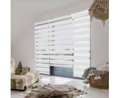 Store enrouleur zébré jour nuit 60 x 230 cm blanc - Fenêtres et volets
