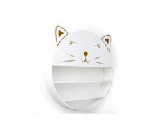 Etagère murale enfant Wild Chat - Diam. 50 cm - Blanc - Etagères murales et tablettes