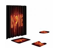 Trois dimensions toilettes Scenic rideau de douche fraîche coussin 4 jeux BT350 - Accessoires salles de bain et WC