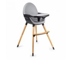 FINI chaise haute bébé 2en1 style scandinave nordique bois Noir - Chaises hautes et réhausseurs