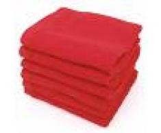 Linnea Lot de 6 serviettes invité 30x50 cm ALPHA rouge