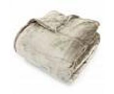 Linnea Couverture polaire 220x240 cm Microfibre 100% Polyester 320 g/m2 VELVET Marron Taupe