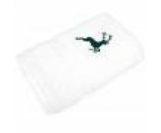 Linnea Serviette de toilette 50x100 cm HIRSH Blanc/Vert 600 g/m2