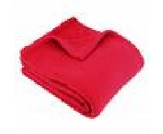 Linnea Couverture polaire 180x220 cm 100% Polyester 350 g/m2 TEDDY Rouge Cerise