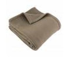 Linnea Couverture polaire 240x260 cm 100% Polyester 350 g/m2 TEDDY Marron Taupe
