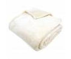 Linnea Couverture polaire 180x240 cm Microfibre 100% Polyester 320 g/m2 VELVET Ivoire
