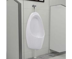 vidaXL Urinoir mural avec système de rinçage Céramique