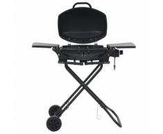 vidaXL Barbecue au gaz portatif avec zone de cuisson Noir