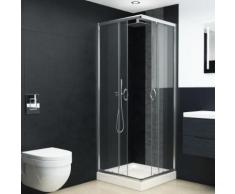 vidaXL Cabine de douche avec bac Verre de sécurité 80x80x185 cm