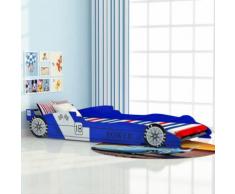 vidaXL Lit voiture de course pour enfants 90 x 200 cm Bleu