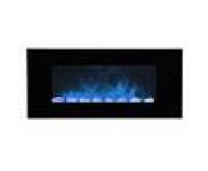 gdegdesign Grande cheminée électrique noire décorative lumineuse LED - Volcano XXL