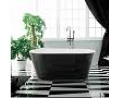 Rue Du Bain Baignoire ilot Ovale - Acrylique Noir et Blanc - 170x80 cm - Séville