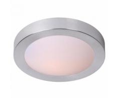 FRESH-Plafonnier rond de salle de bain Ø35cm Argenté Lucide