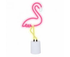 FLAMINGO-Lampe à poser Néon Flamant H45cm rose et jaune Sunnylife