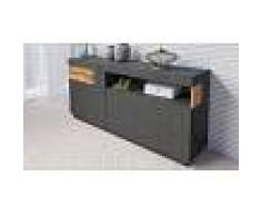 House and Garden Buffet moderne noir 3 tiroirs et 1 porte - Vigo