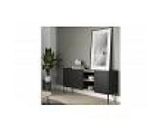 House and Garden Buffet design noir et chêne 3 portes - Olympe