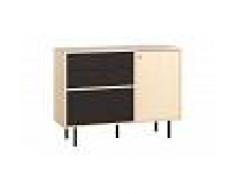 VOX Petit buffet design en bois et métal noir - Frame