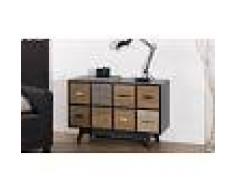 House and Garden Buffet design noir 8 tiroirs multicolores - Cooper