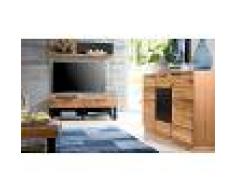 Buffet design finition chêne et noir 3 portes - Tika