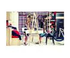 VOX BUREAU DOUBLE ENFANT 4 TIROIRS ACACIA/BLANC - SPOT