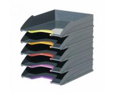 durable 1 corbeille à courrier varicolor - lot de 5