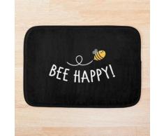 Abeille heureuse - abeille mourante abeille jardin apiculteur protection de l'environn Tapis de bain