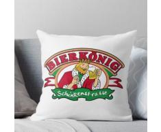 Beer King Mallorca Malle beer drinker Throw Pillow