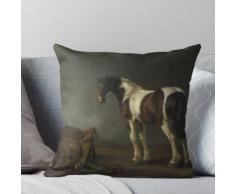 Abraham Van Calraet - Un cheval avec une selle à côté Coussin