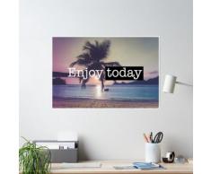 Profitez aujourd'hui de la plage tropicale Poster